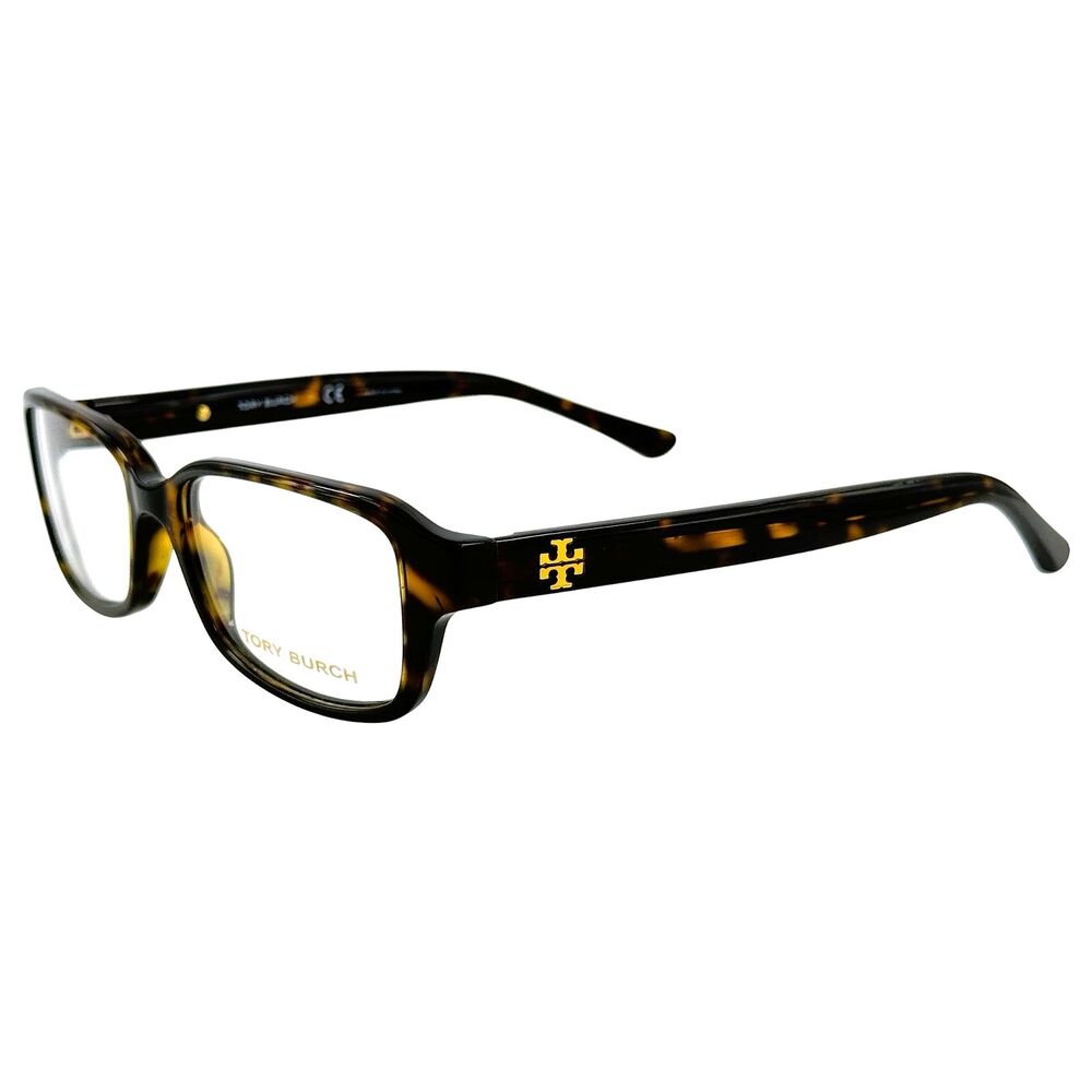 Tory Burch TY2070 Womens Plastic Eyeglass Frame 1378 Dark Tortoise 50-16